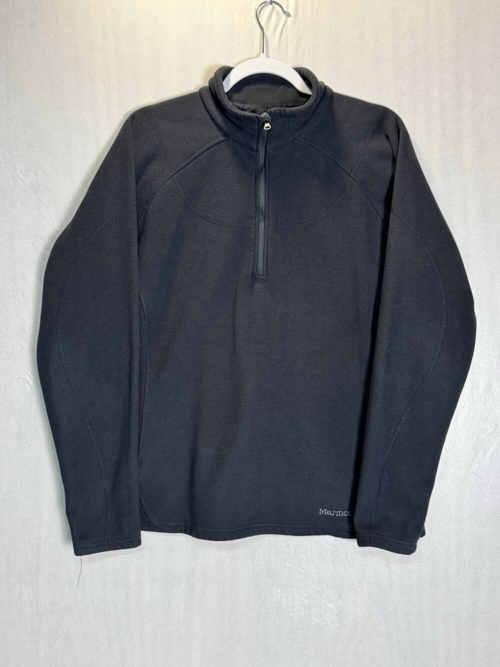 Marmot Mens Quarter Zip Black Fleece Pullover Performance Outdoor Size XL